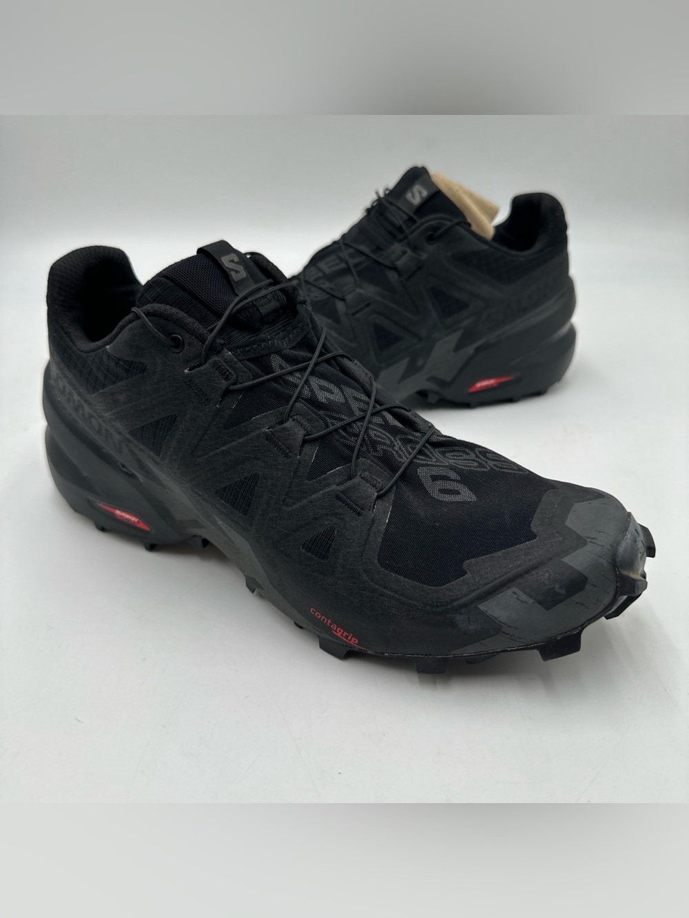 Salomon Speedcross 6 Men’s Size 9 Black Trail Running Shoes 145464 417379 EUC